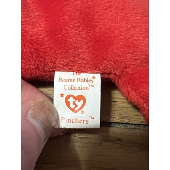 1993 Ty Beanie Baby " Pinchers " The Lobster PVC Pellets Retired Great Condition - Picture 8 of 11